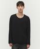 MINAV 2-Pack Pure Cotton U-Neck Long Sleeve T-Shirt
