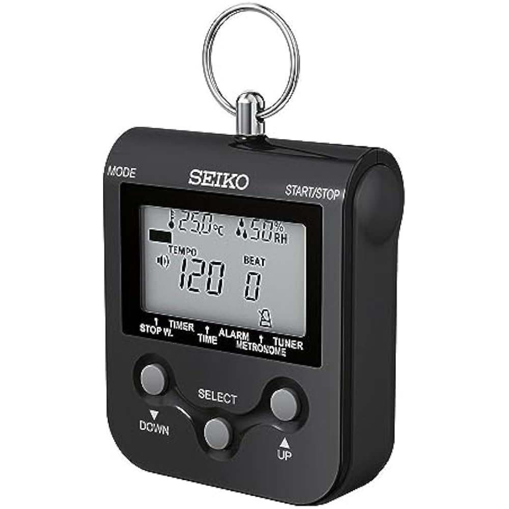 SEIKO Seiko DM90B Digital Metronome with neck strap, black