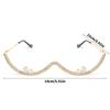 Stylish Metal Frame Glasses With Sparkling Rhinestones Costume Accessories Decoration For Cosplay And Parties