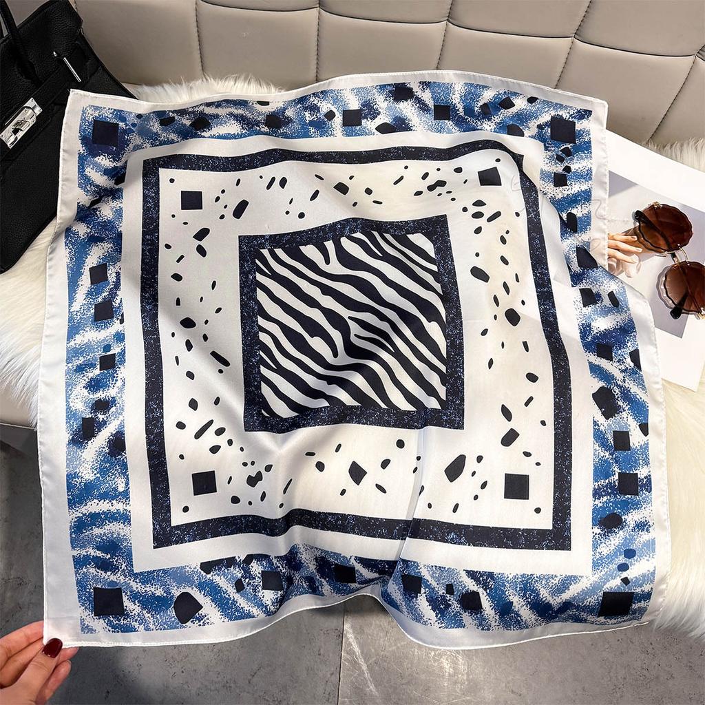 Silk scarf femininity small square scarf decoration 71 professional small square scarf silk scarf summer thin versatile scarf French headband