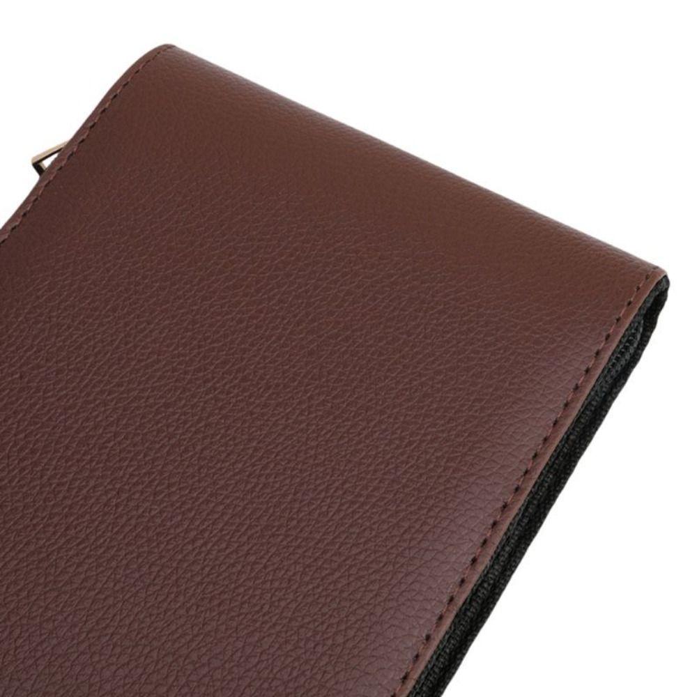 Brown 12 Pens Black Brown Pens Zipper Case Roller Pen Holder Pen Container Bag Fountain Pen Case