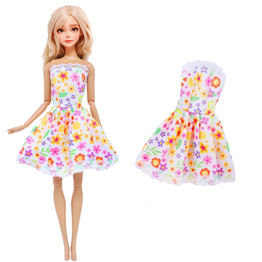 5 Pcs/Set Doll Dress for 11.5'' Girl Doll Daily Clothes Lace Mini Gown Cute Doll Outfit for 30cm Doll Accessories Kids Toy Gift