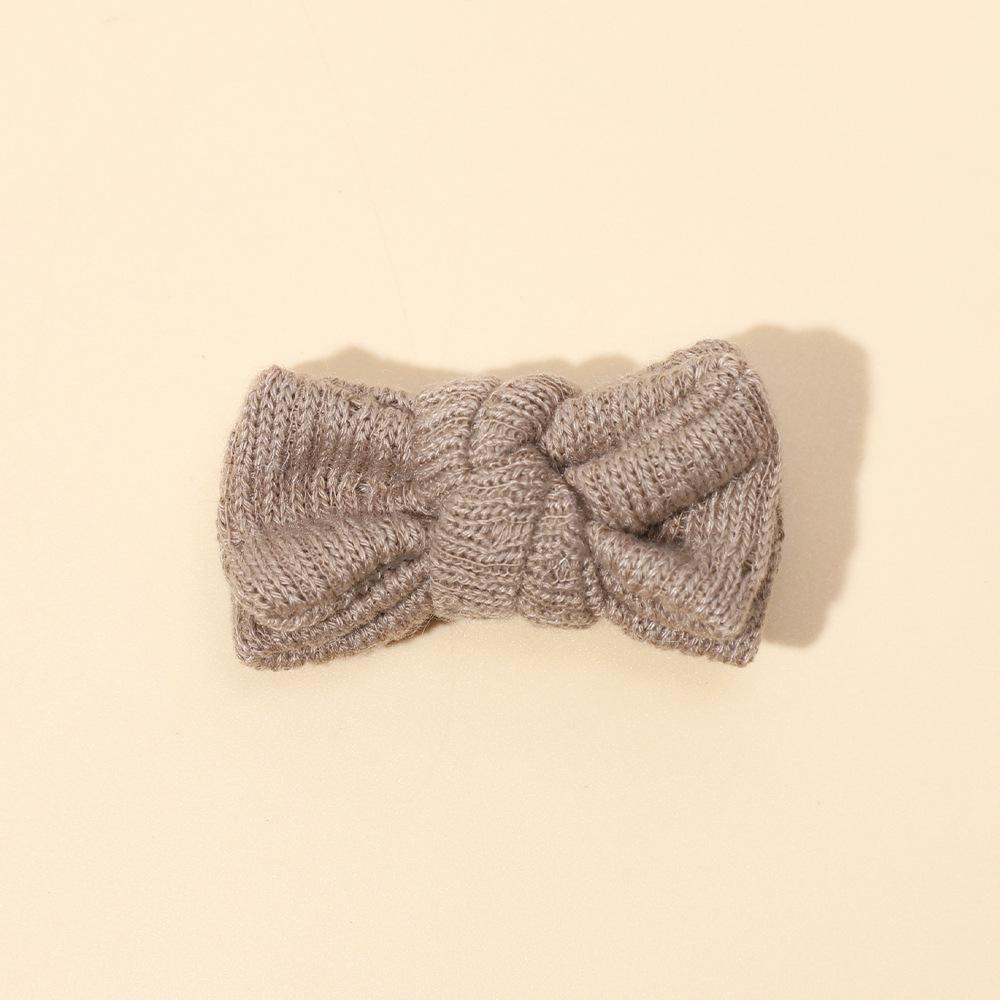 Children's Knitted Bow Hair Clips - Korean Style Decorative Headwear for Girls