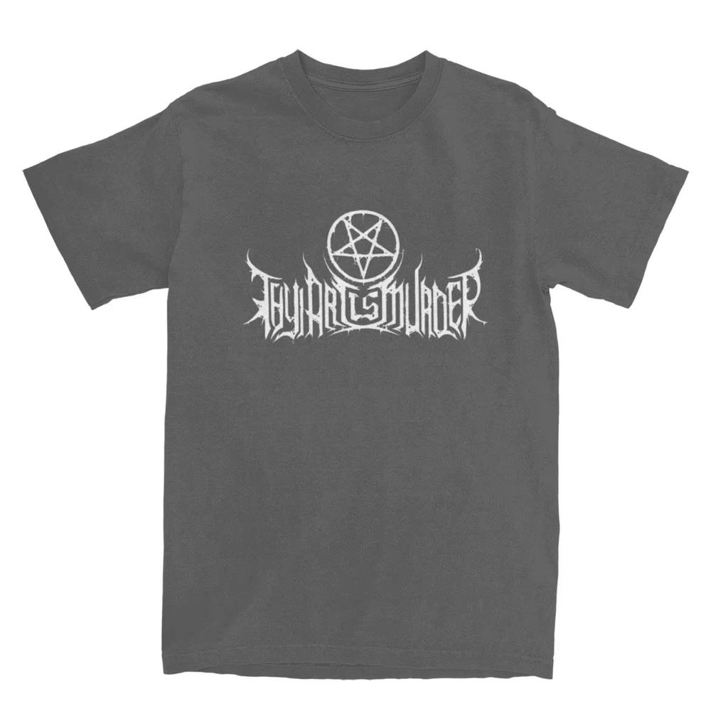 Humor Thy Art Is Murder Logo TShirts Men Womens O Neck Cotton Vintage Deathcore Band Short Sleeve Tees Birthday Gift Clothing