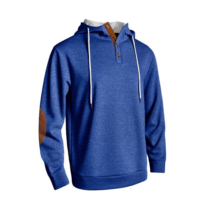 

Мужской повседневный комбинированный свободный пуловер однотонный худи с вышивкой спортивный утолщенный осенне-зимний свитер XXXL королевский синий