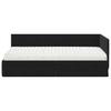 Corner Bed Frame with Mattress and Headboard 2 Pcs Black Velvet