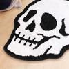 Halloween Welcome Doormat Half Circle Spider-Web Bat Skull Pumpkin Shape Floor Mat Non-Slip Entrance Mat for Front Door Porch Home Decoration