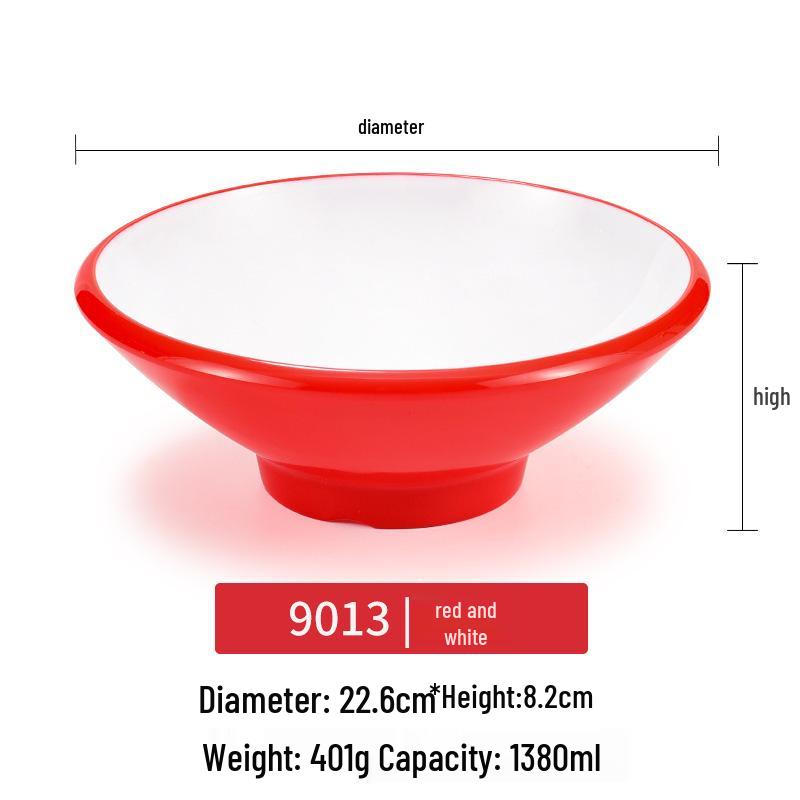 Melamine Noodle Bowl for Noodle Restaurants: Ideal for Luosifen, Malatang, Rice Noodles, and Chongqing Xiaomian