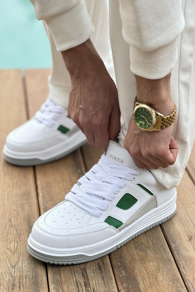 Chekich H New Collection CH2410 Avax Men Sports Shoe White Black Brown Tan