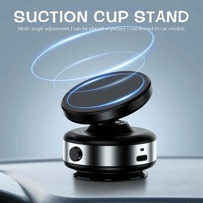 Magnetic Mobile Phone Holder 360 Rotatable Vacuum Adsorption Bracket GPS Navigation Bracket for iPhone 15 14 13 Huawei