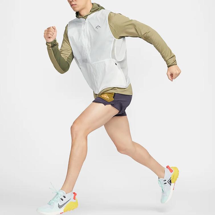 Nike Color Block Outdoor Casual Running Zip Vest Men Vests Mountain-White FN4005-121