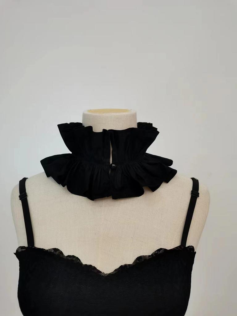 Pure Cotton Stand-Up Collar Pleated Retro Ruff Collar False Collar Female Court Photography, Stage Shooting Styling