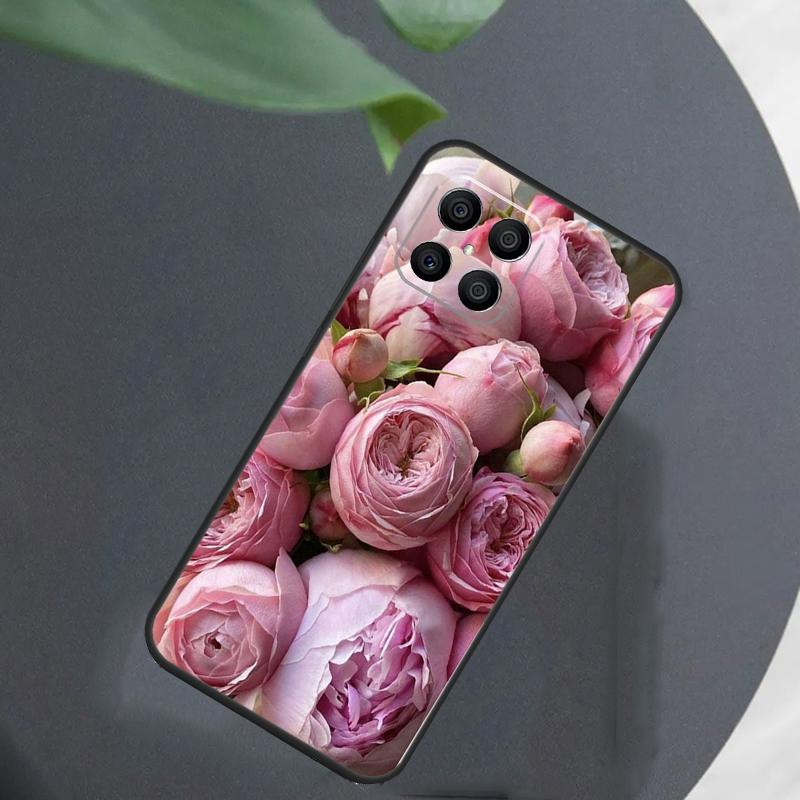 Elegant Pink Purple Peony Flower For Honor Magic 8 7 5 6 Pro Case For Honor 200 400 Lite 50 70 90 X8c X8b X9a X9b X9c X9d Win