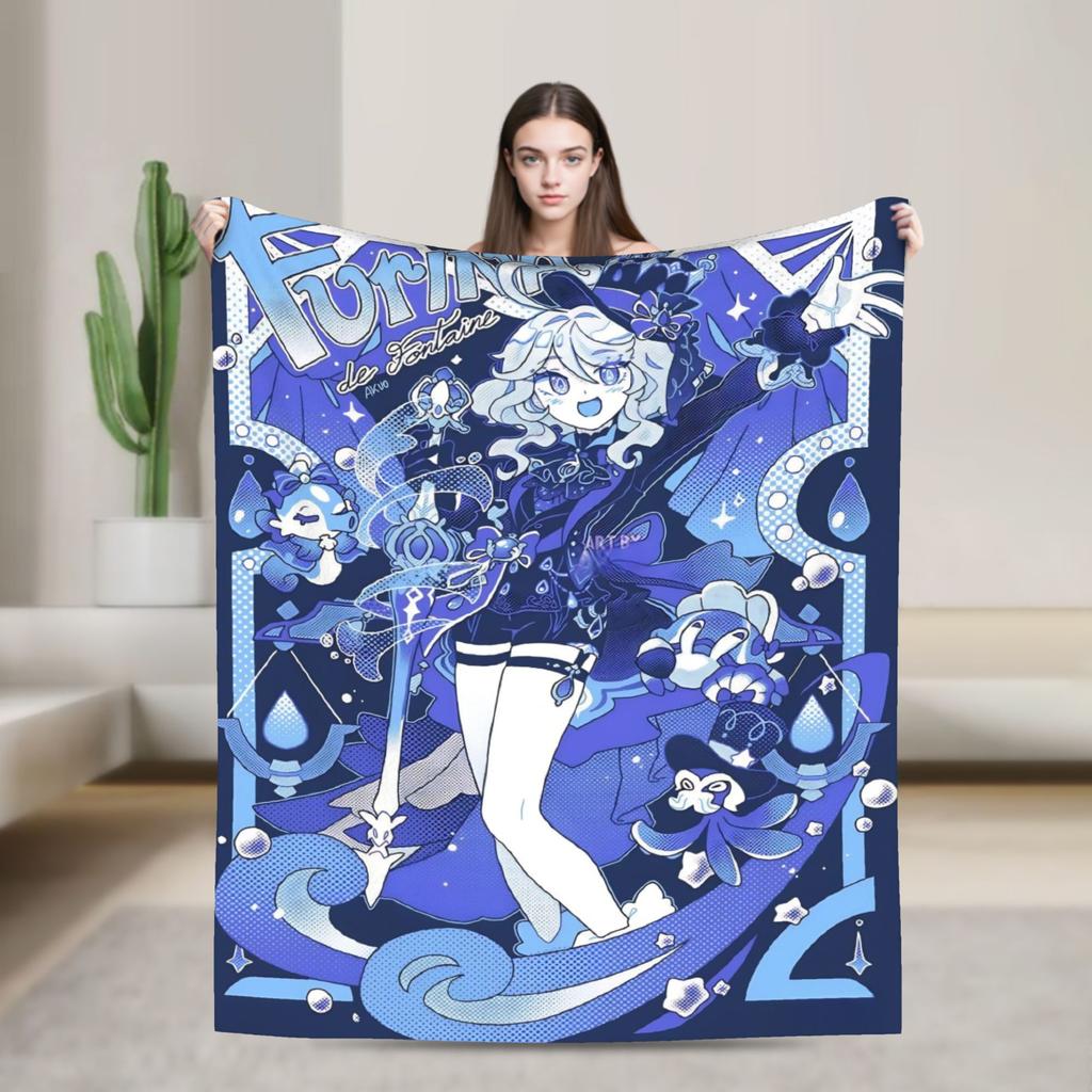 Soft Warm Blanket Decorative Alien Stage Manga Character Artwork Throw Blanket Flannel Bedspread For Couch Bed Sofa Bed Cover