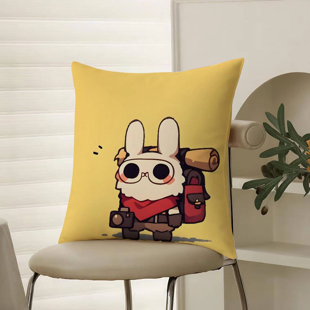 Cute Rabbit Dresses In Different Pillow Case Comfort Sofa Bed Silky Elegant Invisible Zipper Decorative Cushion Cover