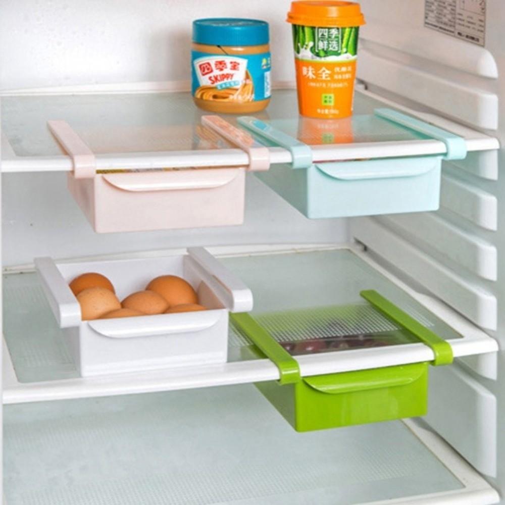Sliding Pull-Out Fridge Drawer Organizer PP Kitchen Organizer Rack Fruit Vegetable Basket