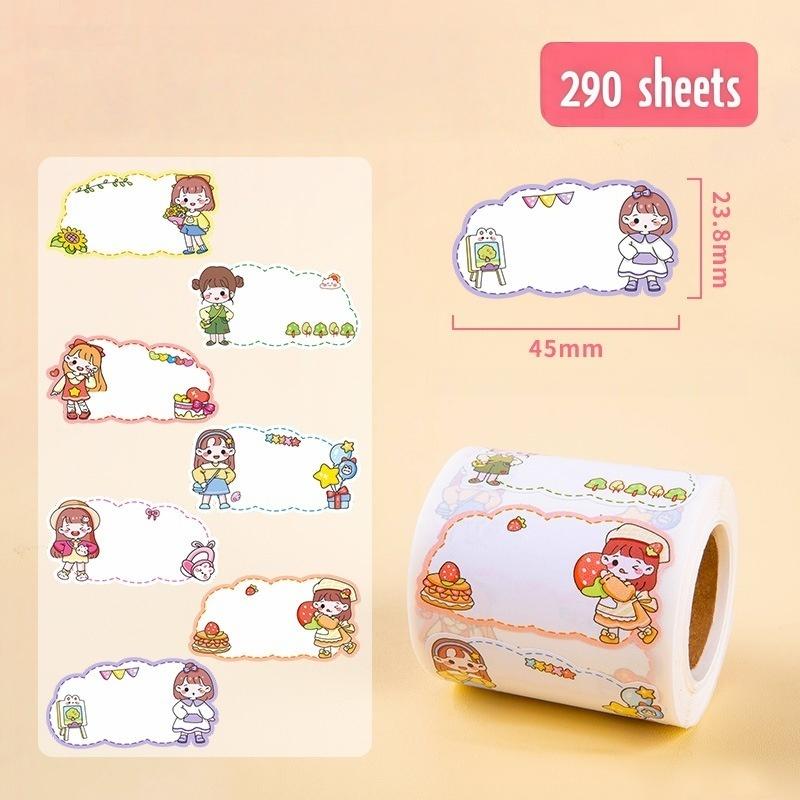 100/270/290pcs/Roll Colorful Labels Item Mark School Stationery Supplies Cute Animal Stickers For Classroom Identification