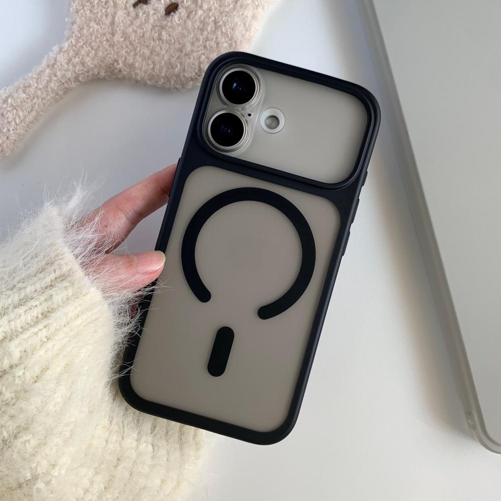 New Luxury Matte Transparent Magnetic Phone Case for iPhone 17 Pro Air 17 16 15 14 13 Pro Max For Magsafe Detachable Lens Cover
