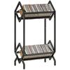 50 CD Storage Rack, 2-Tier Metal CD Storage Unit, Free Standing, Easy To Assemble, Black