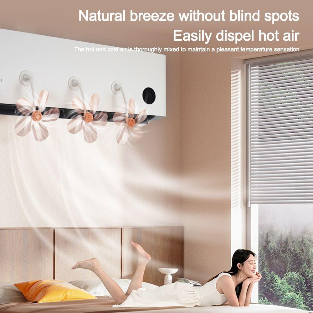 3Pcs Anti-direct Air Conditioner Fan Adjustable Angles Blowing Wind Guide Cover