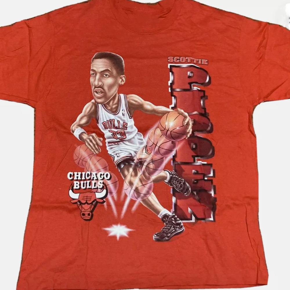 Scottie Pippen červené tričko VTG tričko Unisex tričko Všechny velikosti JJ4452 Unisex tričko