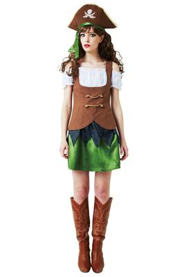 Party City Cosplay Brown Pirate Brown Women's