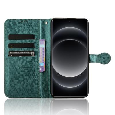 Für Xiaomi 14 Ultra Hülle Punkte geprägt PU Leder Brieftasche Ständer Handyhülle