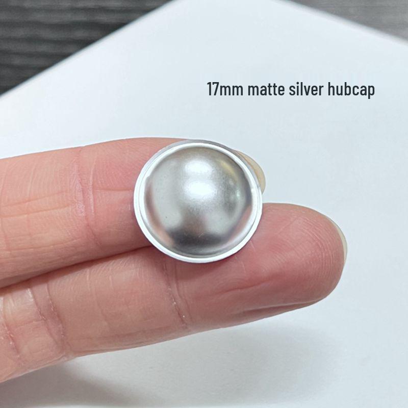 Speaker Dust Cap in Black/Silver, Electroplated/Silver/Matte Finish, 14-20mm Diameter