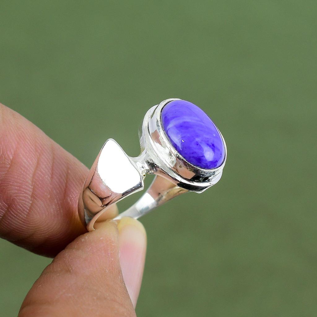 Charoite Ring 925 Sterling Silver Ring Handmade Designer Ring Antique Jewelry Top Qualitty Gemstone Ring Gift For Mom Available In Ring Size