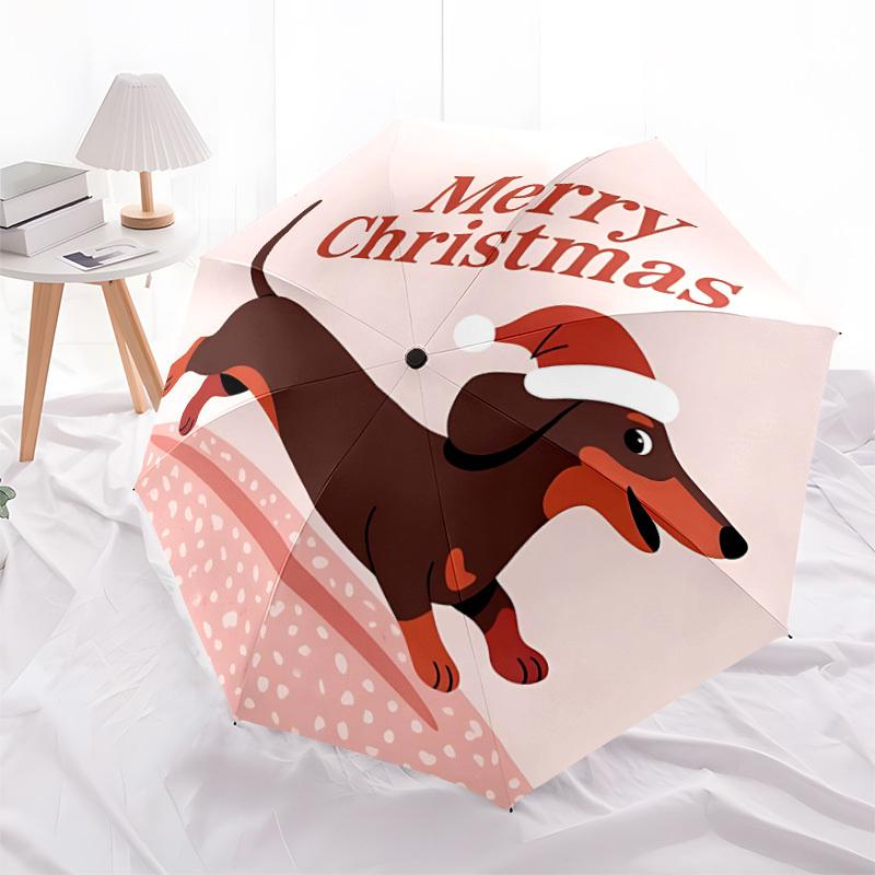 1pc Dog Automatic Folding Umbrella, 8-Rib Iron Frame, Casual Outdoor Accessory for Birthday Festival Gifts Yy251128122