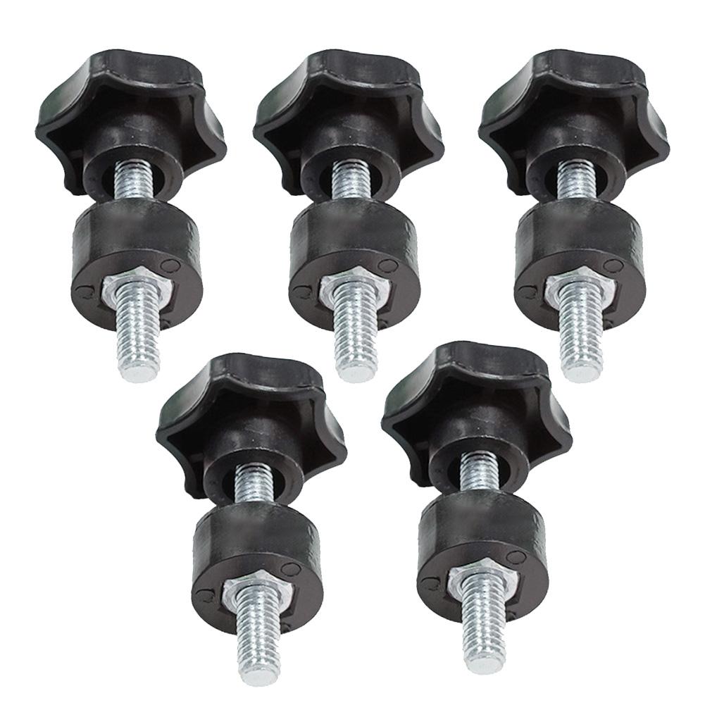 5PCS Star Shape Thread Clamping Handle Bolt Hand Knob Tightening Screw M6 For Saw Drill Press Lathe Routing Hand Tools Hardware