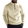 Winter Herren Hoodie Casual Reißverschluss Stehkragen Plus Kaschmir Volltonfarbe Herrenmantel