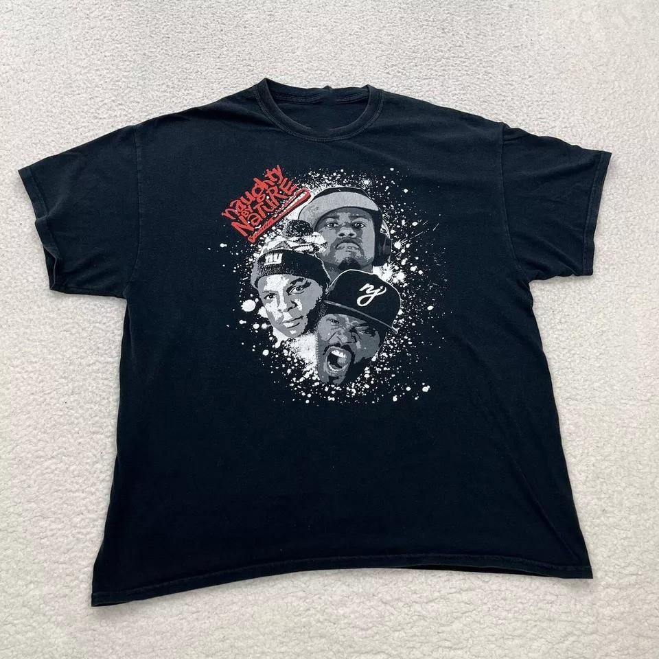 

Футболка Naughty By Nature Мужская Полный Размер Черный Цвет TU114 Унисекс Футболка M