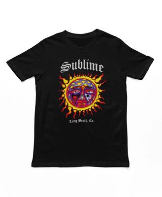 Sublime Logo Stamp Sun Mens T T-Shirt Music Classic Rock Band Tee New Black