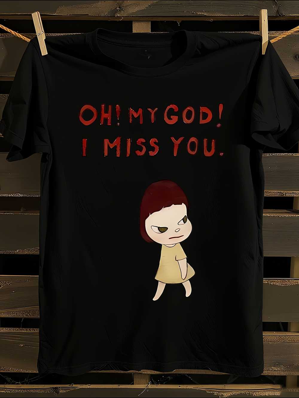 

Miss You Black O Neck T-Shirt Mens Tshirt Womens Tshirts with Letters Print Short Sleeves T-Shirt Casual Street Tee Shirt Top XL