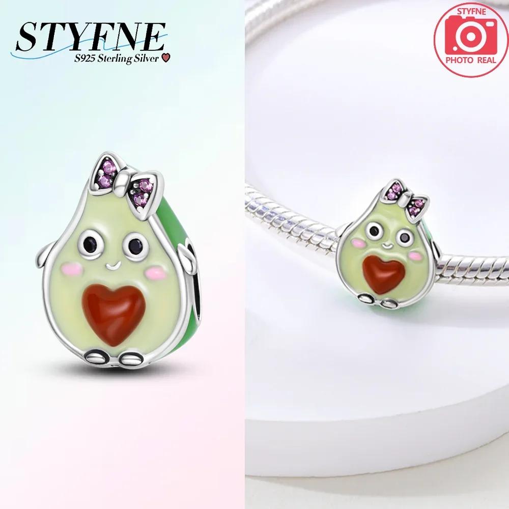 Charm Plata Originales SCute Green Avocado Bead Charms for Charm Bead Charms Copper Bracelets Bead Charms Jewellery Making Womens Gift