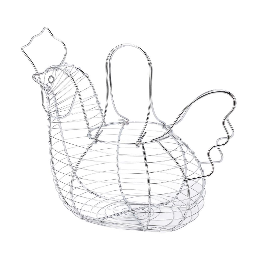 Košík na ovoce z tepaného železa Pletený koš na vejce