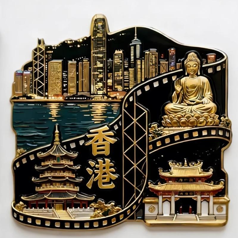 China Metal Fridge Stickers Hangzhou Souvenirs Huangshan Tianjin Guilin Guangxi Wuhan Xi An Zhangjiajie Fridge Magnets Gifts