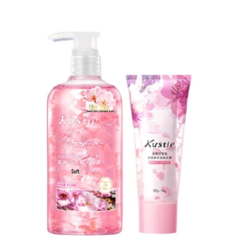 KOSTIN Rose Petal Shower Gel & Double Effect Body Scrub Set