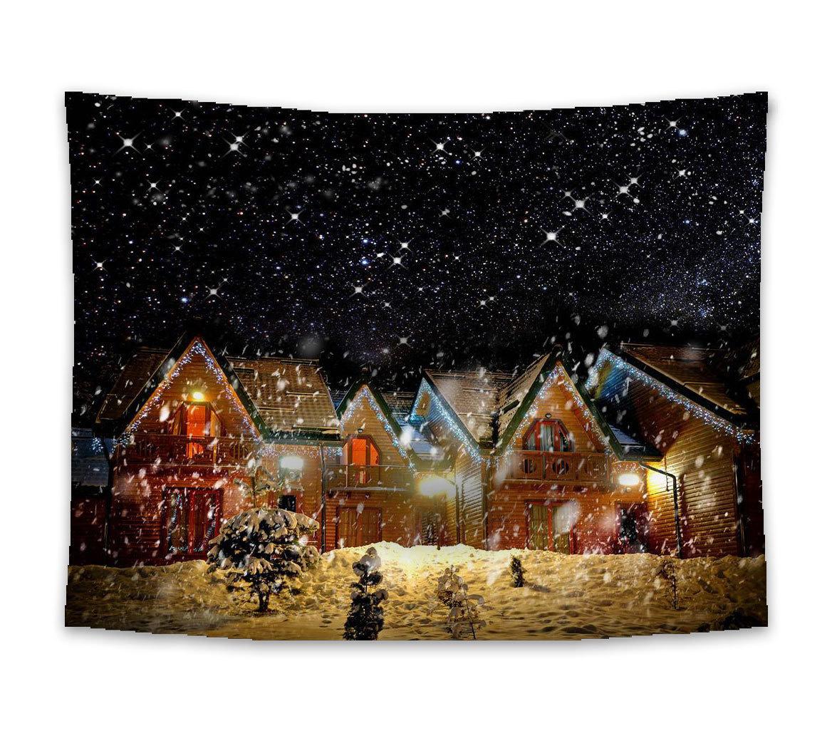С Рождеством печатный домашний декор гобелен настенный для спальни гостиной Настенный — фото 14