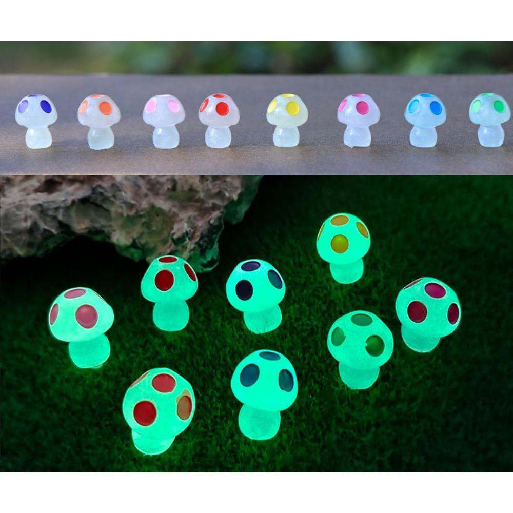 

10 шт. микропейзаж светящийся пятиконечный гриб мультяшный кулон мох садоводство креативные украшения аксессуары небольшие украшения