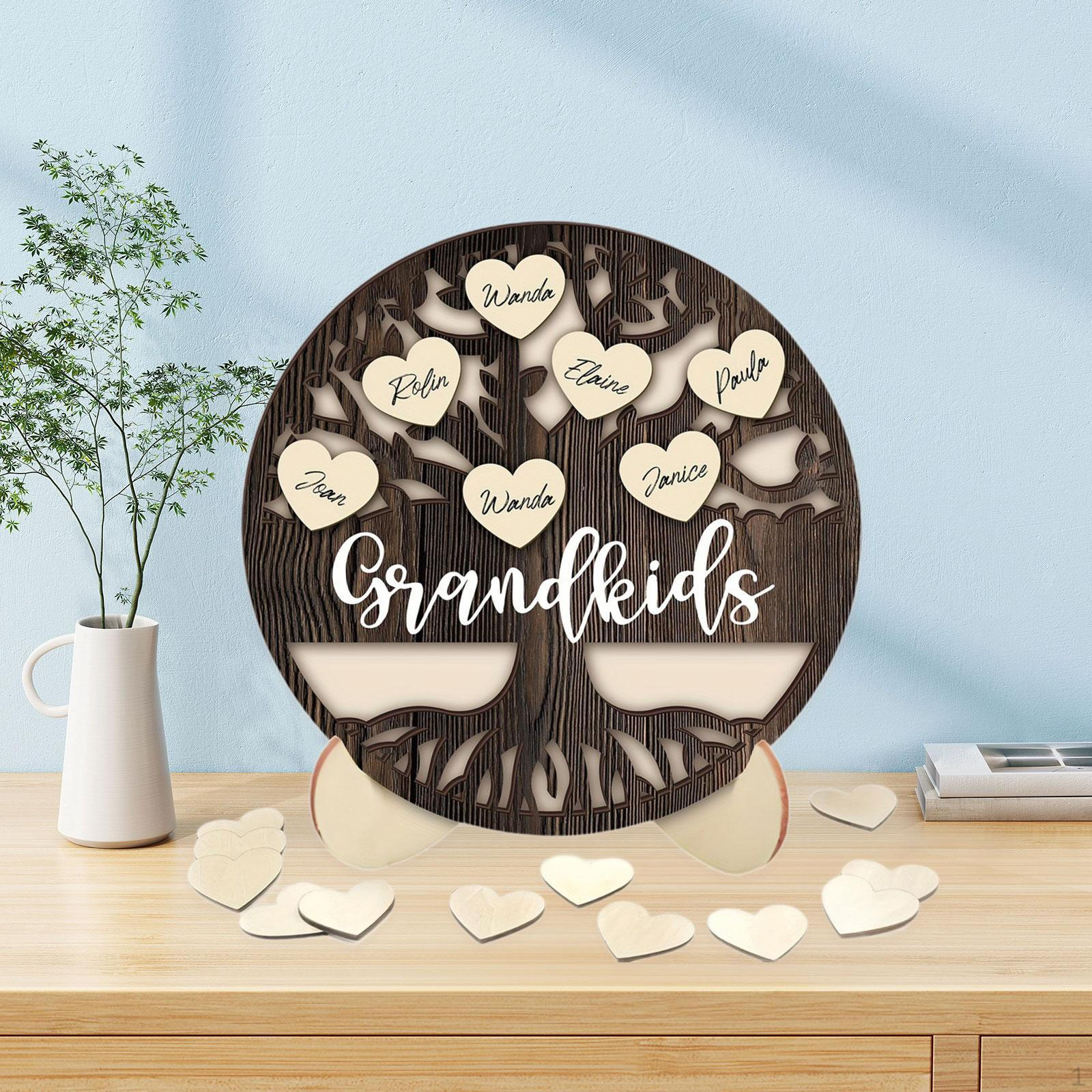

Подарки в виде генеалогического древа для бабушек и дедушек от Grandkids Home Decor Family, День матери