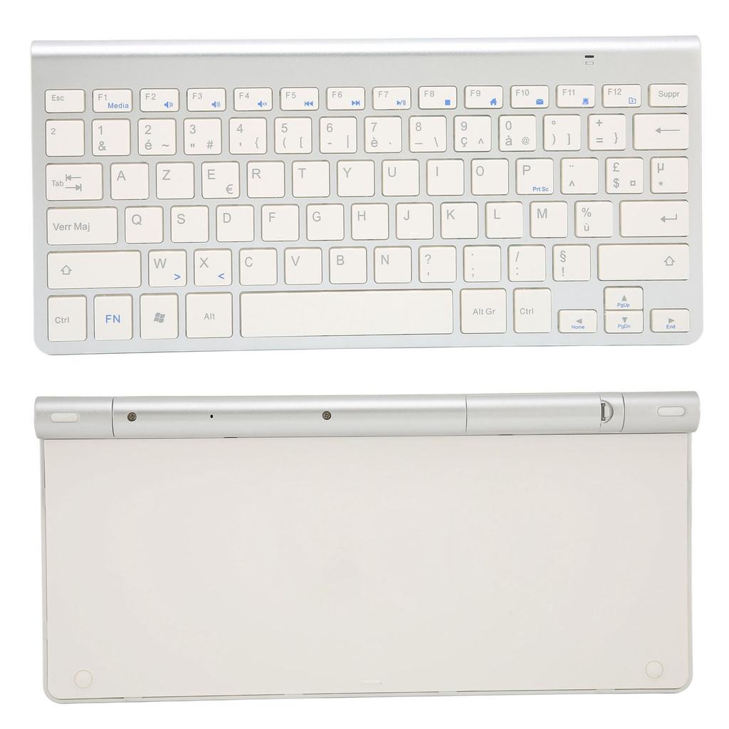 Trådløst tastatur Stilig Bærbart Trådløst 2.4g Plug and Play Tospråklig Tastatur for Stasjonære PCer Bærbare PCer Nettbrett
