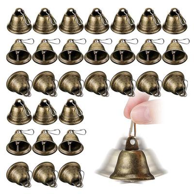 Kleine Glocken Weihnachtsornamente Vintage Messing Jingle Bells mit Haken zum Aufhängen Windspiel Herstellung Heim Hochzeit Weihnachtsfeier Dekoration