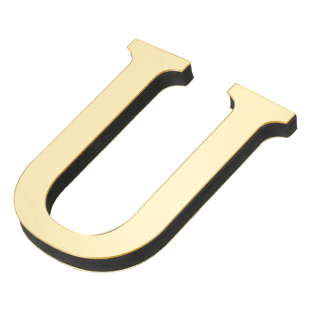 Adesivo de Parede Acrílico Espelhado 3D 10cm 26 Letras Inglesas Adesivos de Parede Decalques Autoadesivos Arte de Parede Murais Casa Festa Dourado Claro