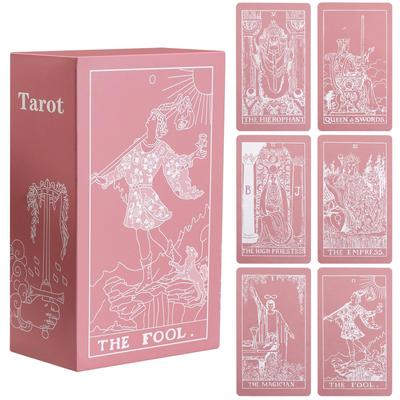 Erbacan Tarotkarten mit Anleitung 78 Klassische Tarotkarten-Deck Wahrsagespiel für Anfänger oder Profis Tarotkarten lernen Tasche - (Kostenlose Tasche)