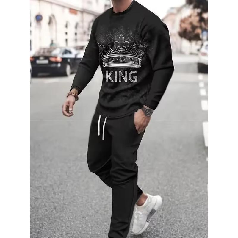 Men's Gradient Color Casual Sportswear Matching Tracksuit, Outfit Suitable Casual Wear - Comfortable Tracksuit for Events