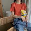 Summer Round Neck Solid Casual Fashion Tank Top Women Short Sleeve All-match Knitting Cardigan T-shirt Tee