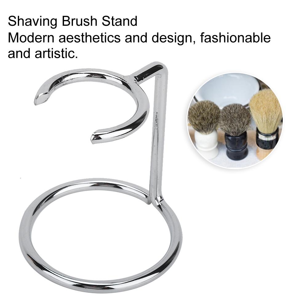 Men Stainless Steel Shaving Brush Stand Razor Holder for Salon Home Travel Use