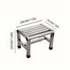 Sgabello Multifunzionale in Acciaio Inossidabile - Sgabello Durevole Spesso e Robusto, Ideale per Soggiorno, Bagno, Cucina, Corridoi